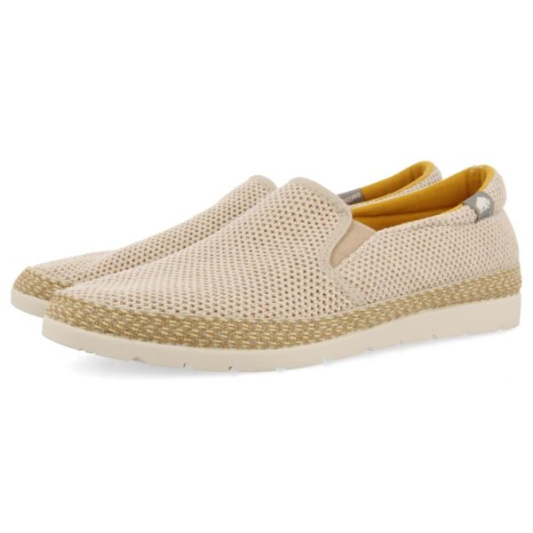 71790 ESPADRILLES COLOR BEIGE DE REJILLA CON ALGODÓN RECICLADO