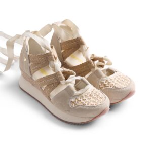 ZAPATILLAS ABIERTAS PIEL CUÑA RAFIA